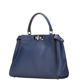 フェンディ ピーカブー ハンドバッグ ショルダーバッグ 2WAY 8BN290 ネイビー レザー パイソン レディース FENDI 【中古】